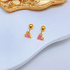 1 Pair Simple Style Heart Shape Plating Titanium Steel Ear Studs