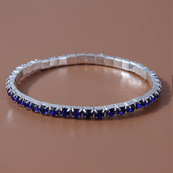 Simple Style Solid Color Iron alloy Inlay Rhinestones Women's Bracelets