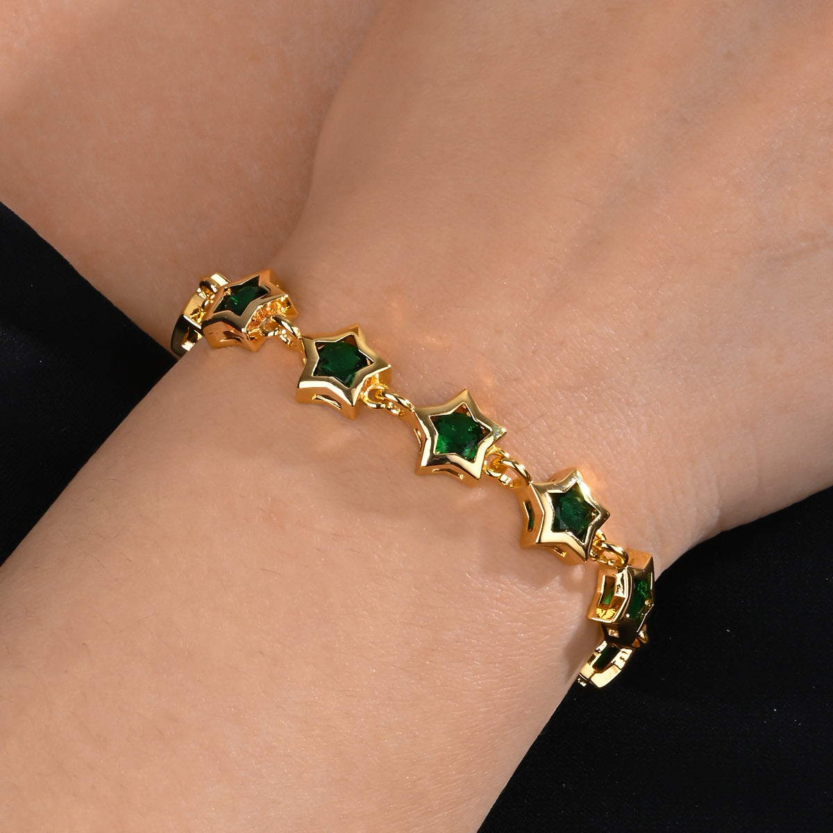 Copper Lady Modern Style Commute Inlay Star Glass Zircon Bracelets
