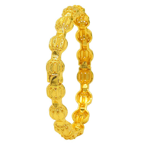 IG Style Simple Style Solid Color 24K Gold Plated Alloy Wholesale Bangle