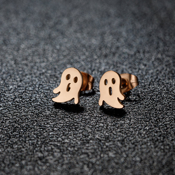 1 Pair Sweet Rabbit Cat Polishing 304 Stainless Steel 18K Gold Plated Ear Studs