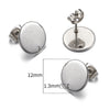 10 PCS/Package 304 Stainless Steel Gold Plated Solid Color Jewelry Buckle