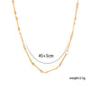 304 Stainless Steel 14K Gold Plated Casual Simple Style Solid Color Necklace