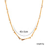 304 Stainless Steel 14K Gold Plated Casual Simple Style Solid Color Necklace
