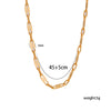 304 Stainless Steel 14K Gold Plated Casual Simple Style Solid Color Necklace