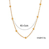 304 Stainless Steel 14K Gold Plated Casual Simple Style Solid Color Necklace