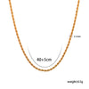 304 Stainless Steel 14K Gold Plated Casual Simple Style Solid Color Necklace