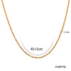 304 Stainless Steel 14K Gold Plated Casual Simple Style Solid Color Necklace