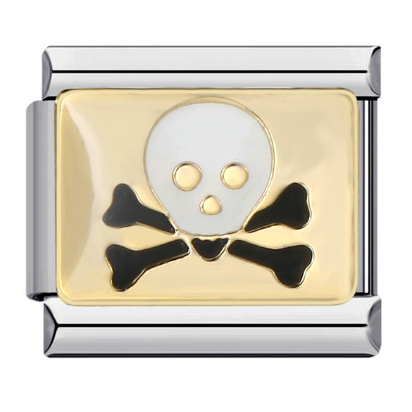 1 Piece 9*10mm 304 Stainless Steel Pumpkin Moon Ghost Polished Italian Charms