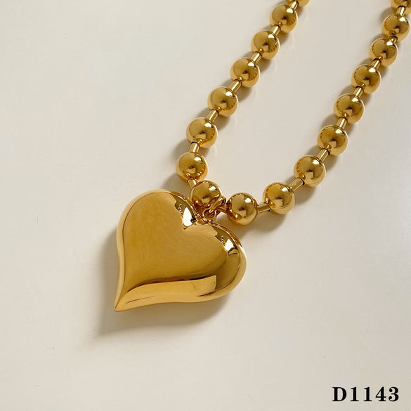 Wholesale Jewelry Nordic Style Vacation Modern Style Pentagram Round Heart Shape 304 Stainless Steel 16K Gold Plated White Gold Plated Gold Plated Plating Bracelets Necklace