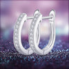 18K Gold Plated Inlay Round Moissanite Earrings