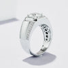 18K Gold Plated Inlay Round Moissanite Rings