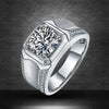 18K Gold Plated Inlay Round Moissanite Rings