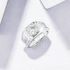 18K Gold Plated Inlay Round Moissanite Rings