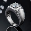 18K Gold Plated Inlay Round Moissanite Rings