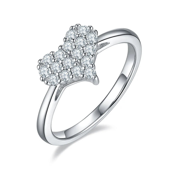 18K Gold Plated Plating Diamond Round Moissanite Rings