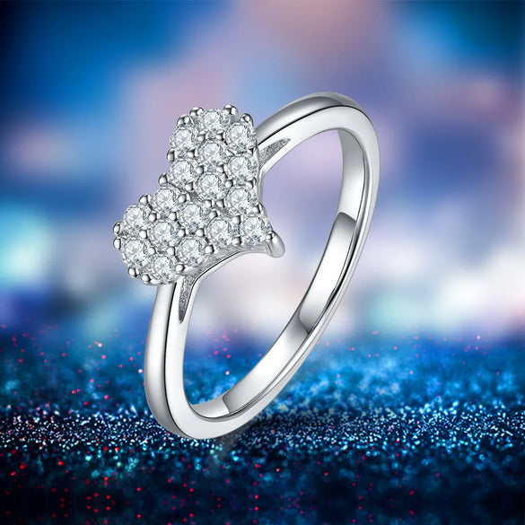 18K Gold Plated Plating Diamond Round Moissanite Rings
