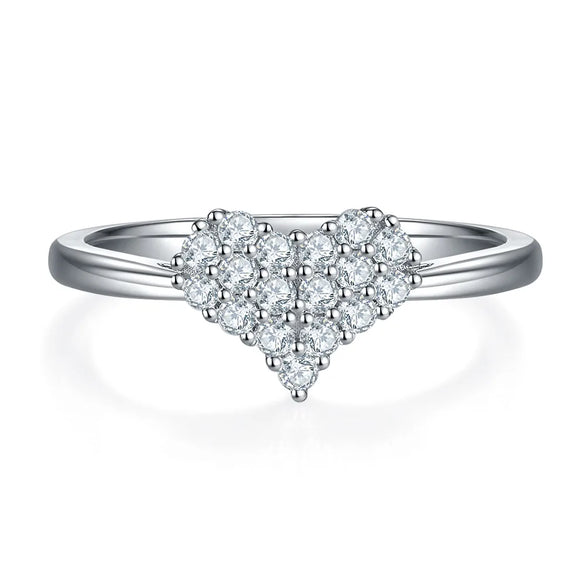 18K Gold Plated Plating Diamond Round Moissanite Rings