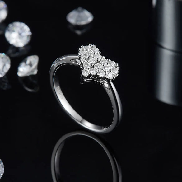 18K Gold Plated Plating Diamond Round Moissanite Rings