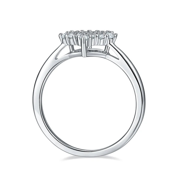18K Gold Plated Plating Diamond Round Moissanite Rings