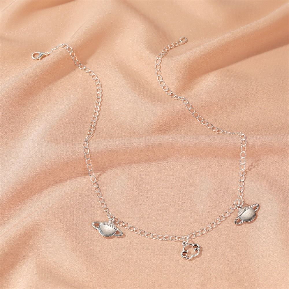 New Necklace Planet Cloud Clavicle Chain Star Universe Pendant Necklace For Women