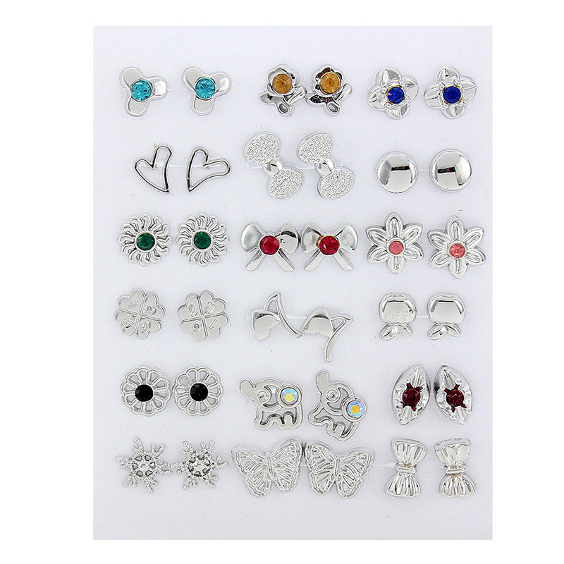 Fashion Geometric Plastic Enamel Pearl Women's Ear Studs 1 Set