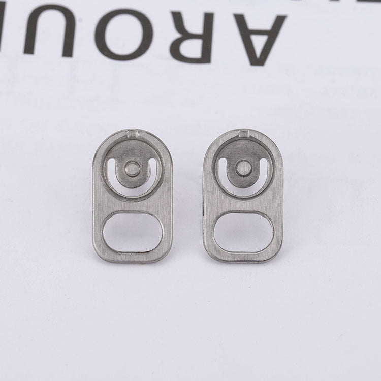 1 Pair Simple Style Geometric Solid Color Plating Titanium Steel Ear Studs