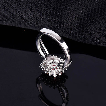 Fashion Square Copper Inlay Diamond Rings 1 Piece
