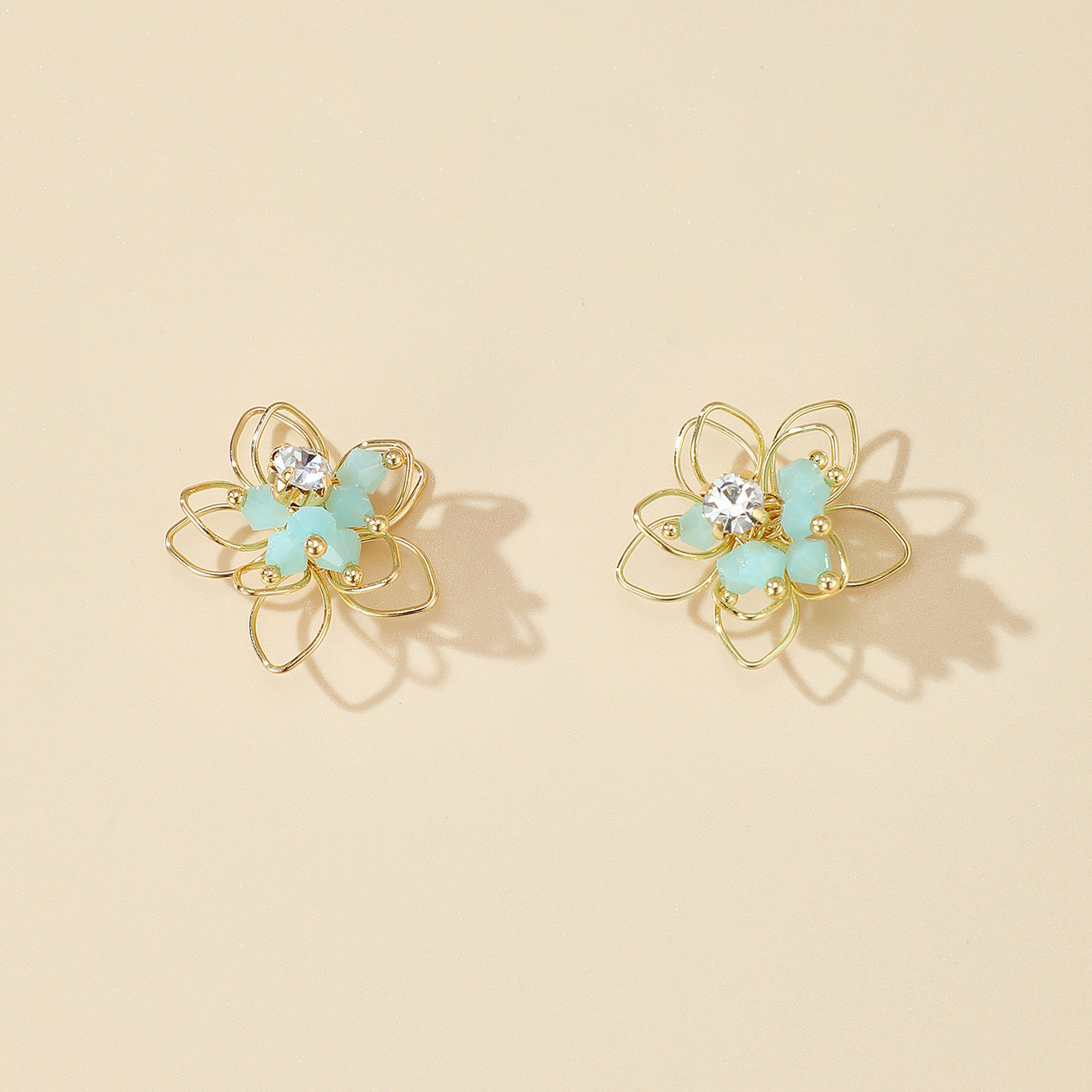 Fashion  Wild Love Butterfly Flower Geometric Alloy Earrings
