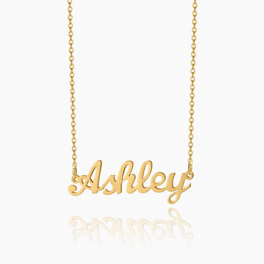 Personalized Gold Name Necklace Ashley