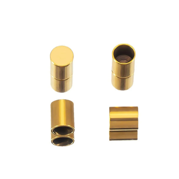 20 PCS/Package Diameter 4mm Diameter 5mm Diameter 6 Mm Hole 2~2.9mm Hole 3~3.9mm Hole 4~4.9mm Stainless Steel 18K Gold Plated Solid Color Polished Jewelry Buckle