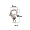 20 PCS/Package Hole 1~1.9mm Hole 2~2.9mm 304 Stainless Steel 18K Gold Plated Solid Color Polished Lobster Clasp