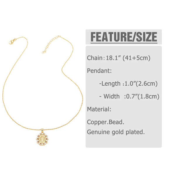201 Stainless Steel Copper 18K Gold Plated Vintage Style Modern Style Simple Style Plating Inlay Portrait Heart Shape Zircon Pendant Necklace