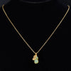 201 Stainless Steel Copper Gold Plated Plating Inlay Peanut Resin Pendant Necklace