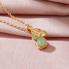 201 Stainless Steel Copper Gold Plated Plating Inlay Peanut Resin Pendant Necklace