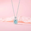 201 Stainless Steel Copper White Gold Plated Plating Inlay Solid Color Zircon Pendant Necklace