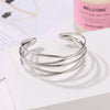 New Fashion Simple Geometric Cross Opening Metal Bracelet