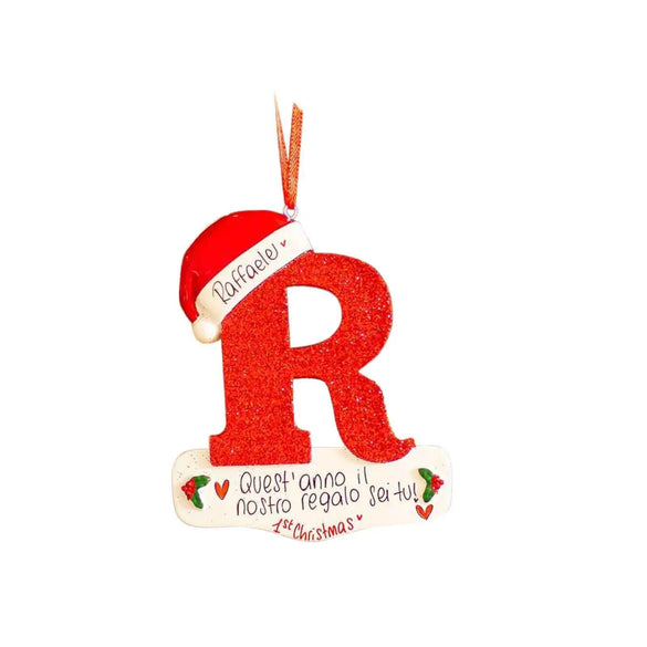 2023 Personalized Diy Name Christmas Decoration Wooden Pendant Letters Christmas Hanging Pendant Accessories