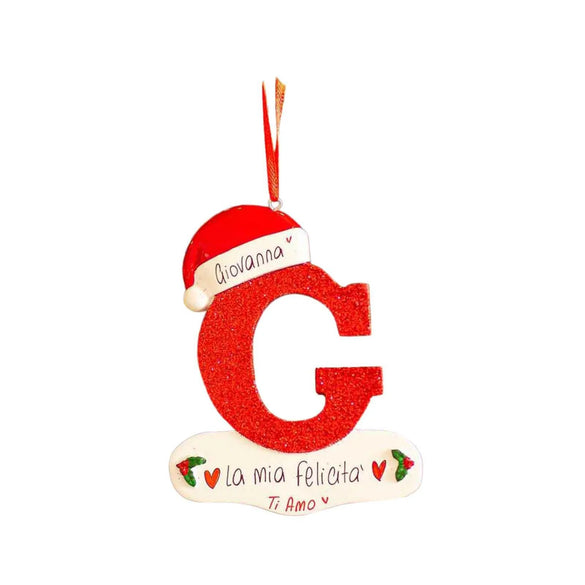 2023 Personalized Diy Name Christmas Decoration Wooden Pendant Letters Christmas Hanging Pendant Accessories