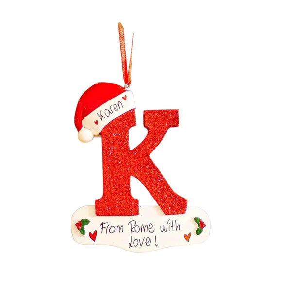 2023 Personalized Diy Name Christmas Decoration Wooden Pendant Letters Christmas Hanging Pendant Accessories