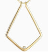 New European and American design simple V-shaped ring stand necklace for wife ring protector pendant