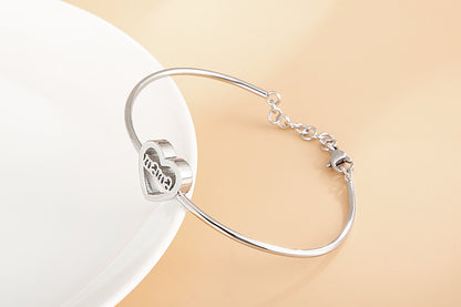 New Korean Mama Heart-shaped Mother's Day Jewelry Adjustable Ladies Bracelet Wholesale