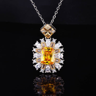 Copper 18K Gold Plated Fashion Geometric Diamond Artificial Diamond