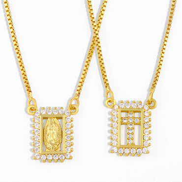 New Fashion Clavicle Chain Cross Copper Pendant Necklace For Women