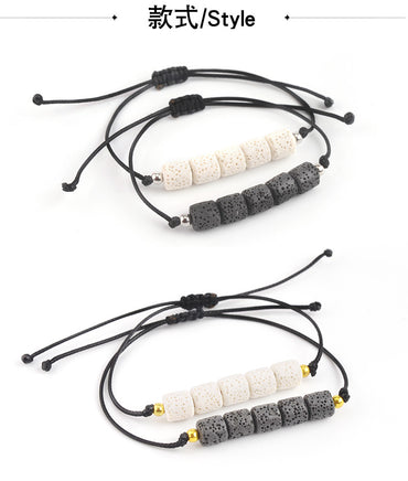 Wholesale Jewelry Casual Geometric Volcanic Rock Rope Bracelets