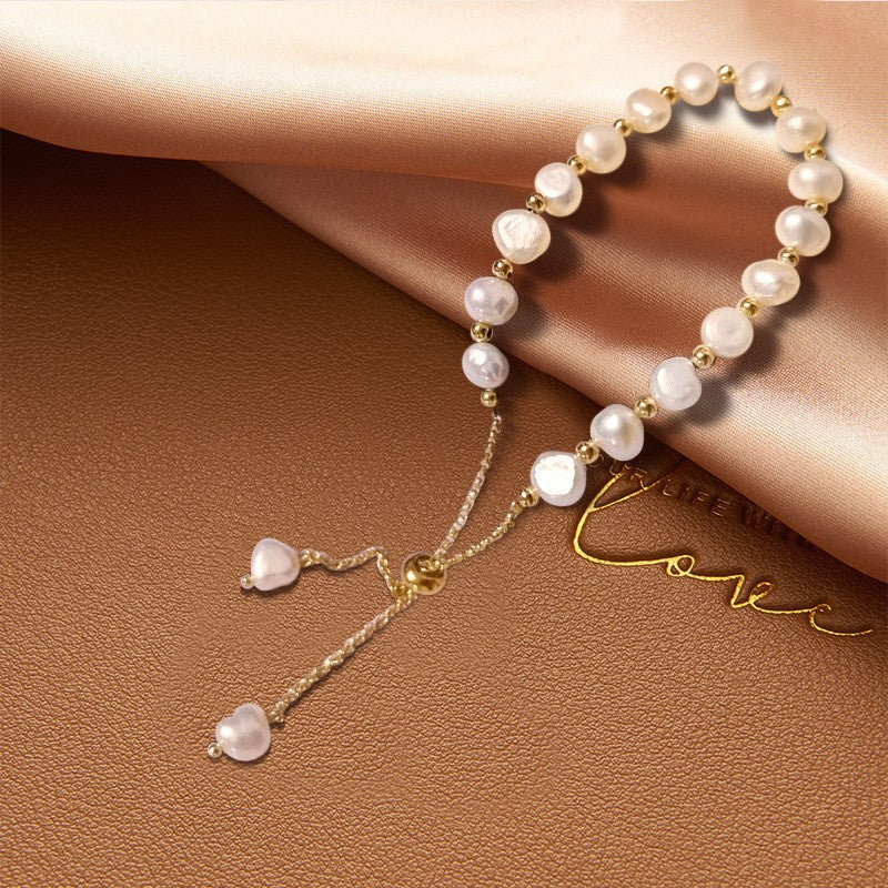 Elegant Geometric Pearl Beaded Bracelets