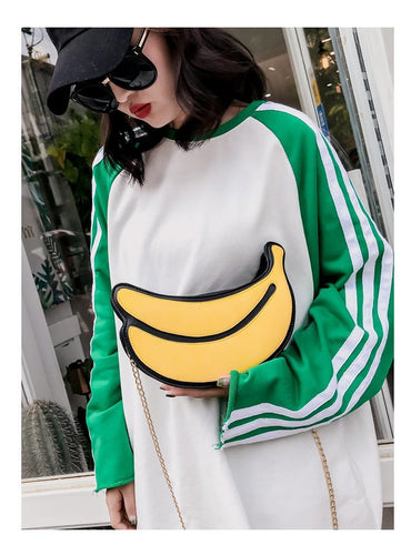 Women's Small Pu Leather Banana Fashion Dumpling Shape Zipper Crossbody Bag