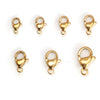 25 Pieces Per Pack 304 Stainless Steel Solid Color Lobster Clasp