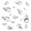 25 Pieces Per Pack 304 Stainless Steel Solid Color Lobster Clasp