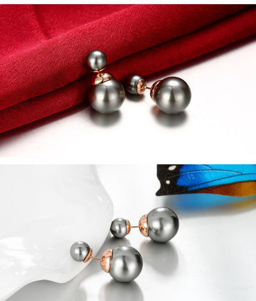 Fashion Geometric Alloy Plating Artificial Pearls Women's Ear Studs 1 Pair